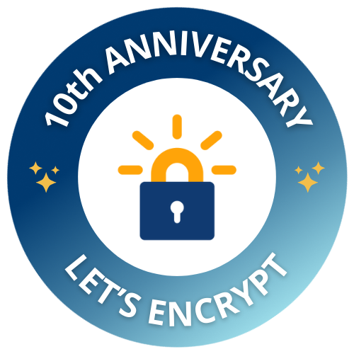 Let's Encrypt 10th Anniversary logo 